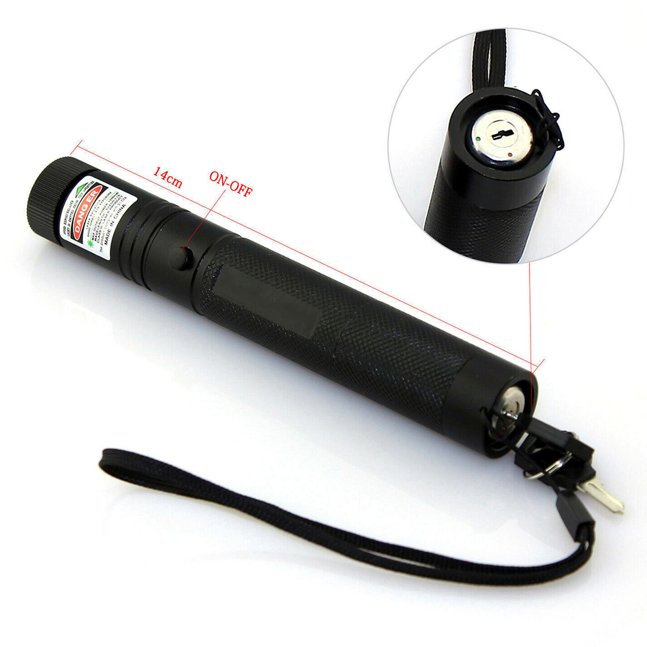 USB zeleni laser kazalnik z nastavljivim žarkom - Imagen 3