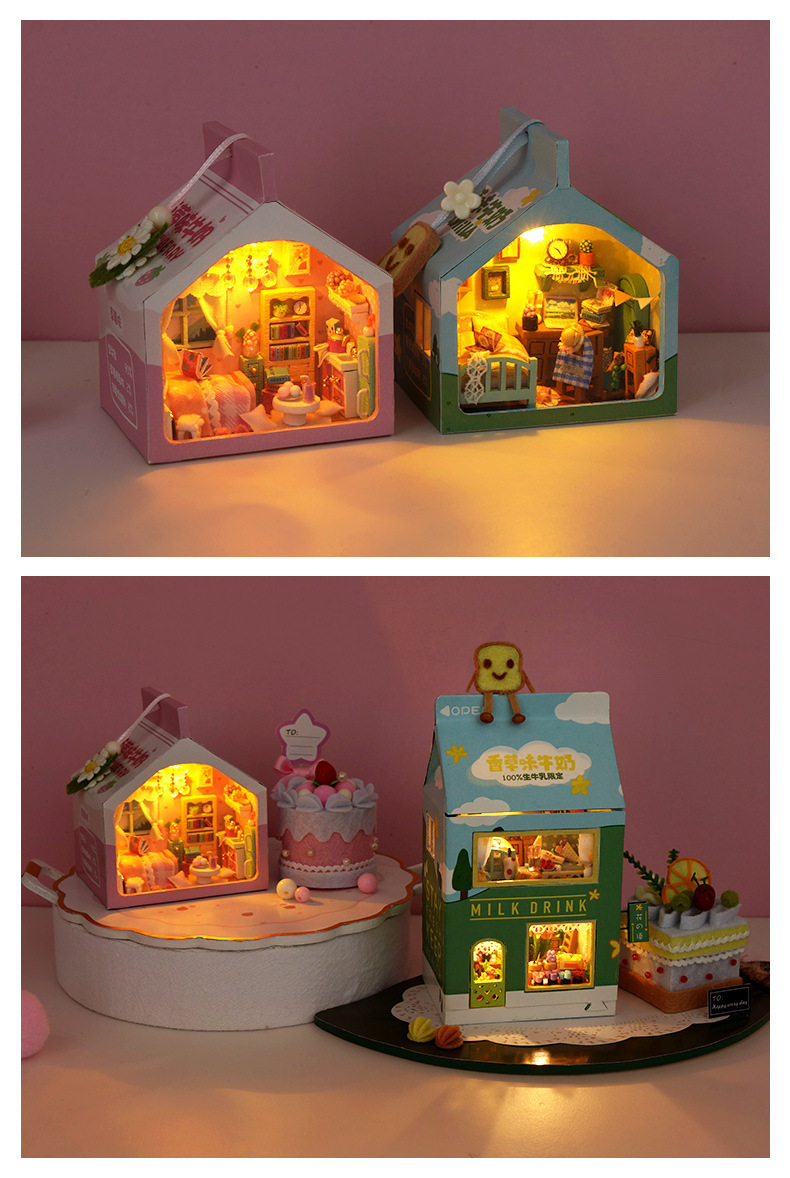 Rokodelska DIY hišica in LED lampa - Image 9