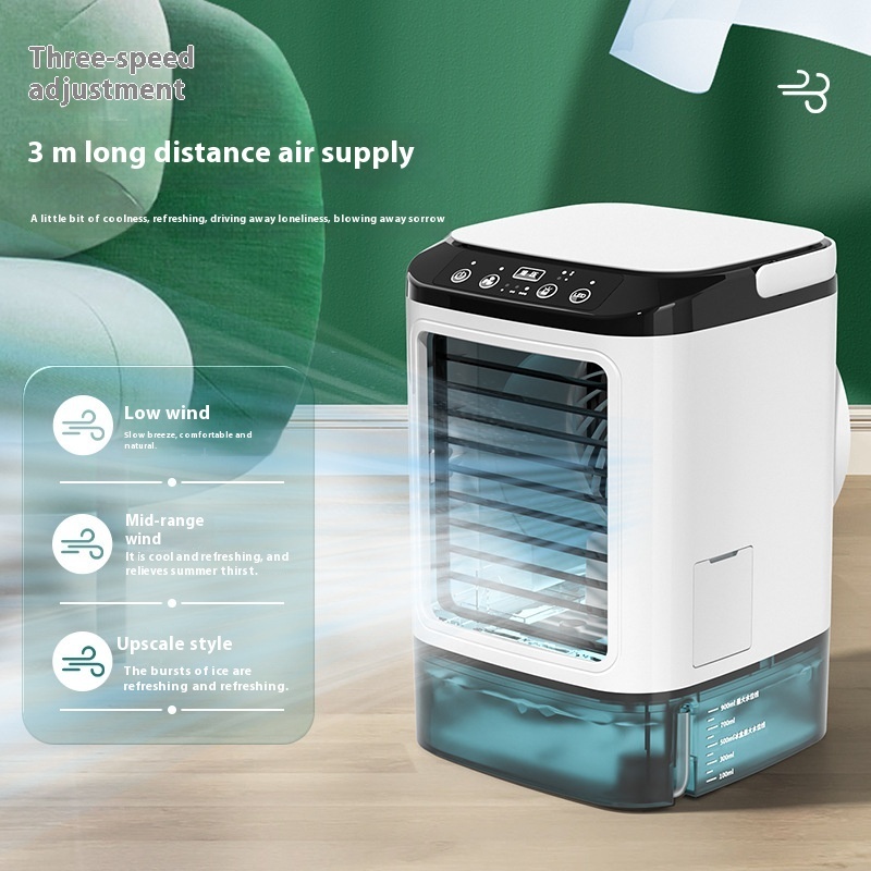 New Style Air Cooler Desktop Air Conditioner Fan Dual Spray Cooling Electric Fan Air Cooler USB Portable Refrigeration - Obrázek 4