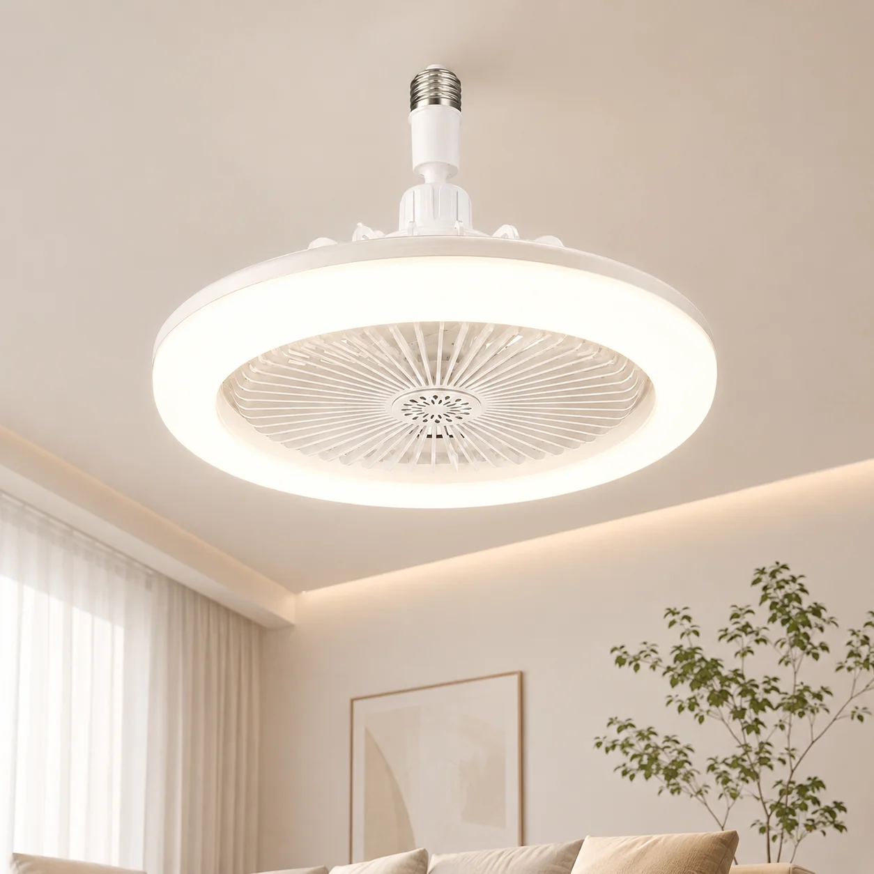 Stropni ventilator z LED lučjo, daljinec