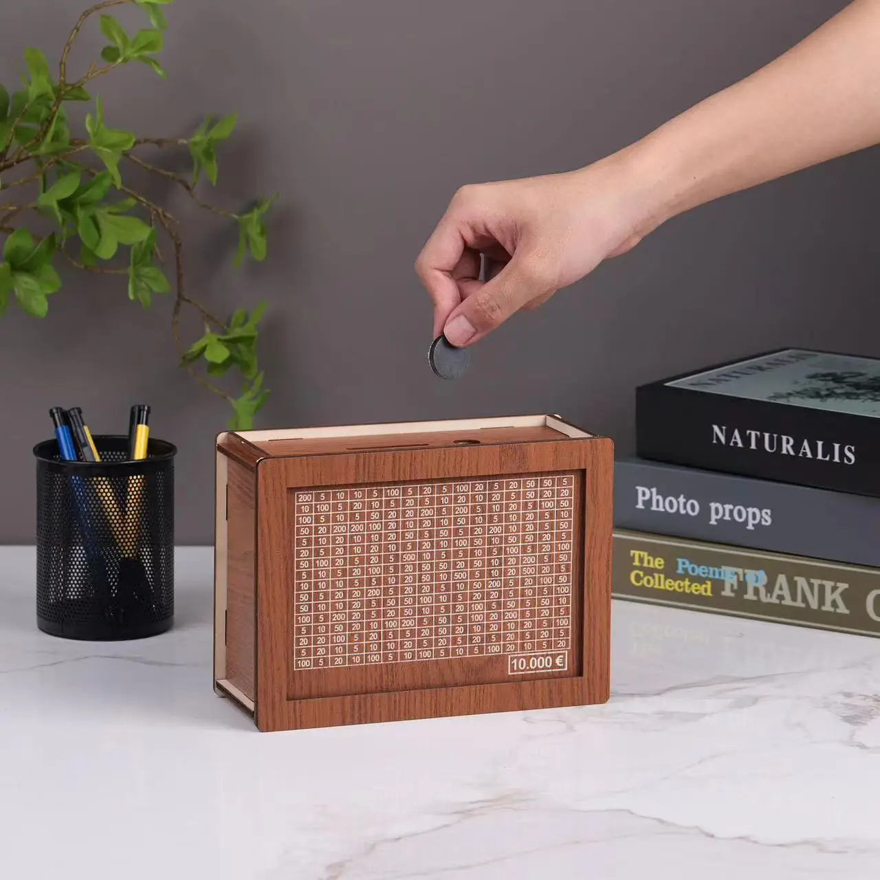 Lesen hranilnik za varčevanje denarja