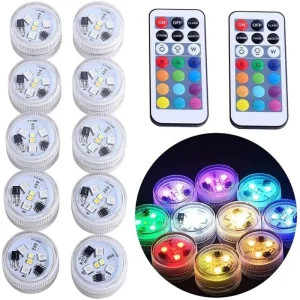 Komplet 4 vodoodpornih luči RGB + daljinec | AQUASHEIN