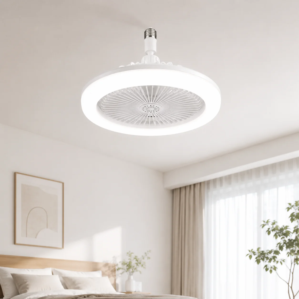 Stropni ventilator z LED lučjo, daljinec